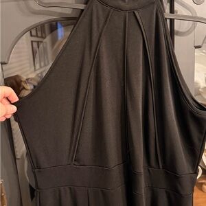 Floor Length Formal Black Halter Dress